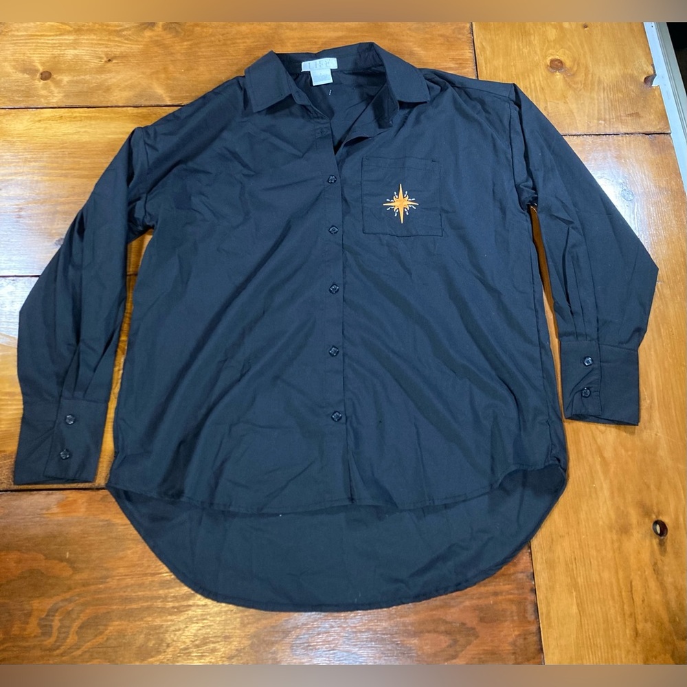 NWT Life Brand Black Men's Shirt with Embroidered Star, size Small